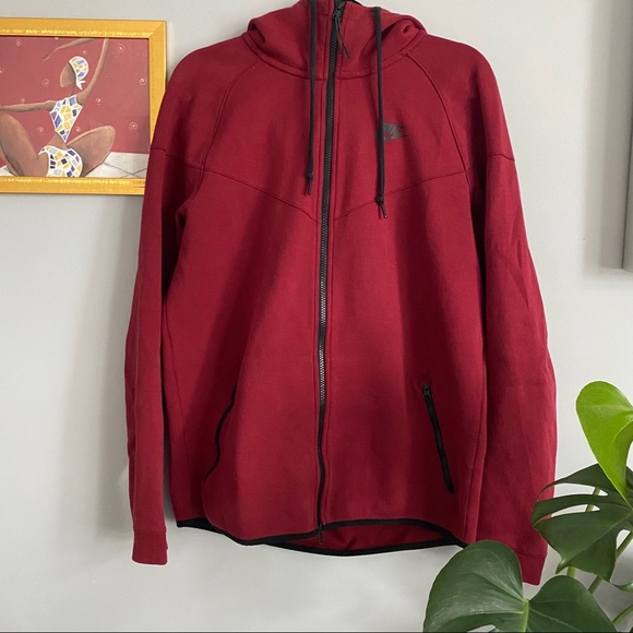 Nike Other - Nike Burgundy Full Zipper Hoodie